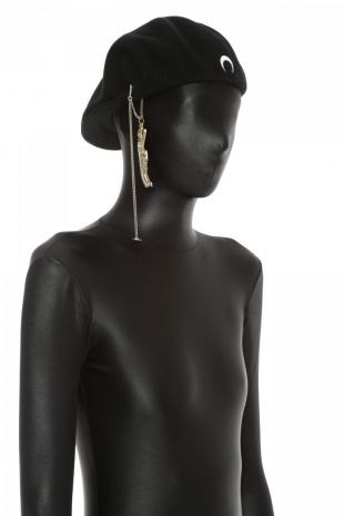 Beret with white moon