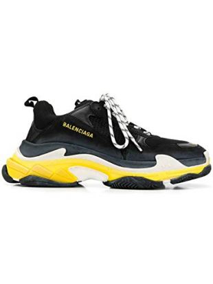 Balenciaga 534162W09OG1087 Baskets en Cuir Noir