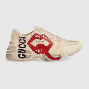 Women's Rhyton sneaker with mouth print