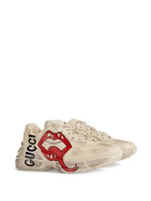 Rhyton sneaker with mouth print