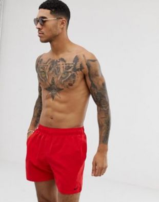 Exclusive volley super short swim short in red