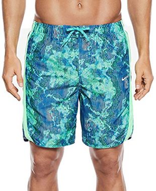 Nike Men`s 7" Embossed Volley Swim Trunks