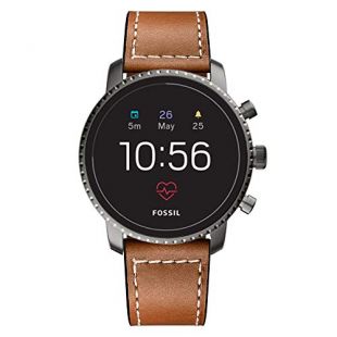 Kartice Compatible with Fossil Gen 4 Q Explorist HR Band, 22mm Fossil Mens Gen 5 Carlyle Leather Band Gen 3 Bands for Fossil Gen SmartWatch (Brown)