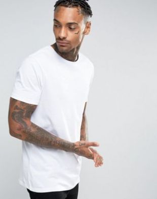 T-shirt with crew neck in white