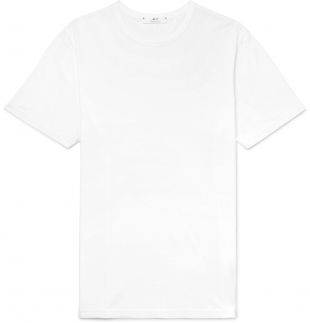 Mr P. - White Cotton-Jersey T-Shirt