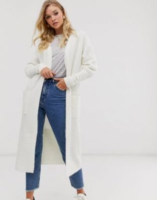 Luxe oversized cardigan with rib knit cuffs