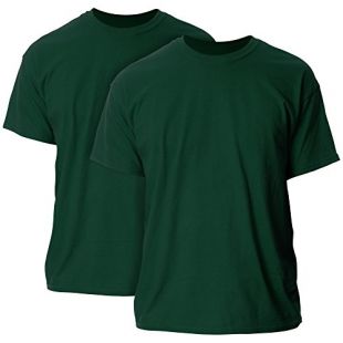 Gildan Men's G2000 Ultra Cotton Adult T-Shirt, 2-Pack, Forest Green, Large