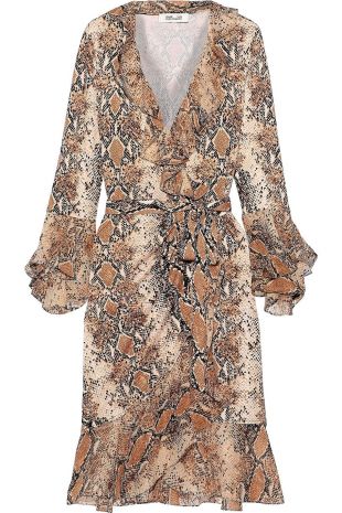 Light Brown Wrap Dress