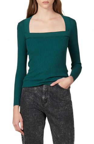 Green Rib Sweater