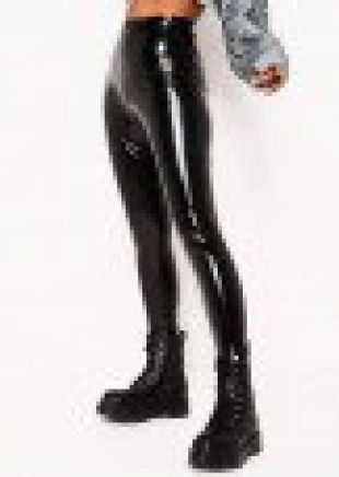 Black Vinyl Leggings