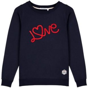 - Sweat col rond MARLON LOVE Bleu marine