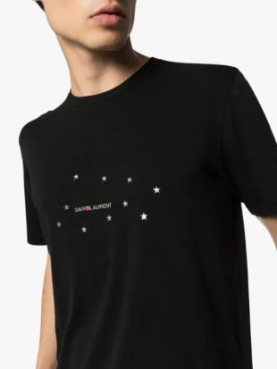 Saint Laurent Logo Constellation Print T-shirt - Farfetch