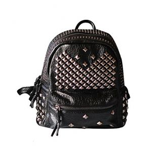 ETALOO - Girls PU Leather Mini Backpack Rivet Studded Cute Satchel ...