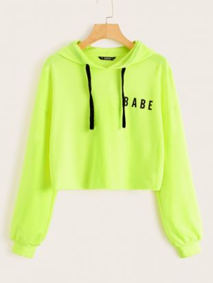 Graphic Drawstring Hoodie