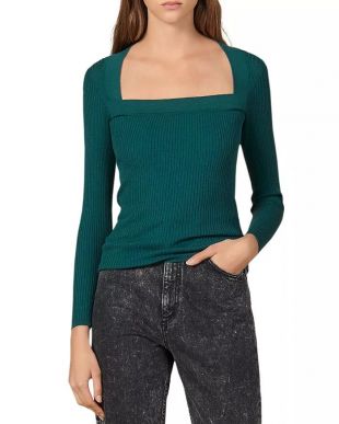 Green Ribbed Sweater