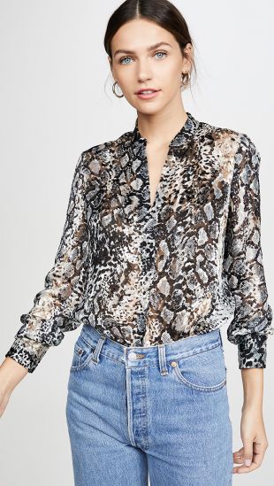 Amos Mock Neck Side Slit Tunic