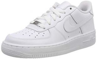 Nike Kids Air Force 1 (GS) White/White/White Basketball Shoe 6.5 Kids US