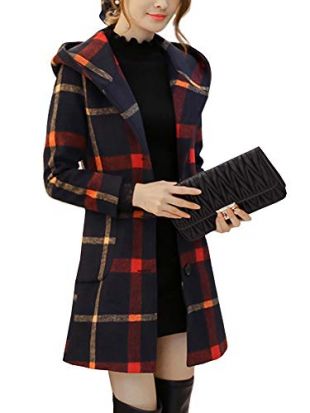 plaid christmas coat