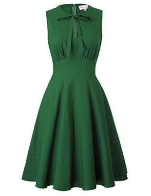 Belle Poque - Belle Poque Sleeveless Retro 50s Bow Tie Dresses Women ...