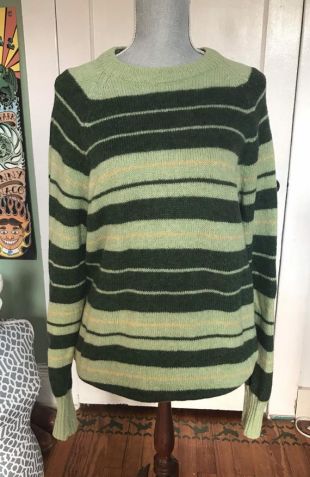Vintage Wool sweater striped oversized grunge by Puritan 70s
