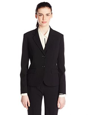 Nine West - Nine West Women's Two Button Bi Stretch Notch Suit Jacket ...