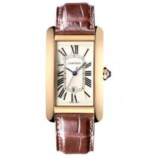 Cartier Tank Americaine 18kt Rose Gold Men's Watch W2609156