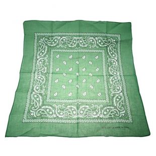 SODIAL(R) Bandanas Foulard Hip Hop Rock Bandeau Echarpe Cheveux Danse Sport Velo - vert