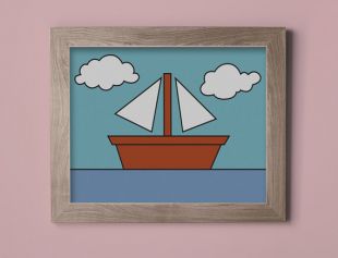 The Simpsons bateau photo murale impression d’Art mural affiche impression Giclée