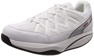 MBT Men's Sport 3 Casual Shoes White Leather/Mesh EU Size: 39 = US Size: 5-5.5 Comfort Width (Wide)