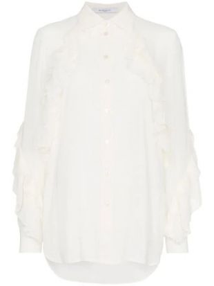 White Ruffle Shirt