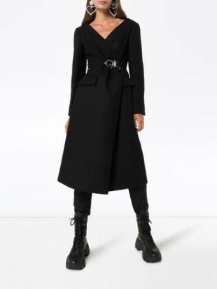 Prada Manteau Long à Épaules Dénudées - Farfetch