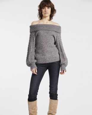 Pull en alpaga, laine et coton