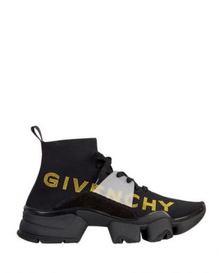 Givenchy Black Men's Jaw Sock Sneakers w/ Logo Embroidery worn by Lil Durk  in Last Name Official Music Video by Future feat. Lil Durk | Spotern