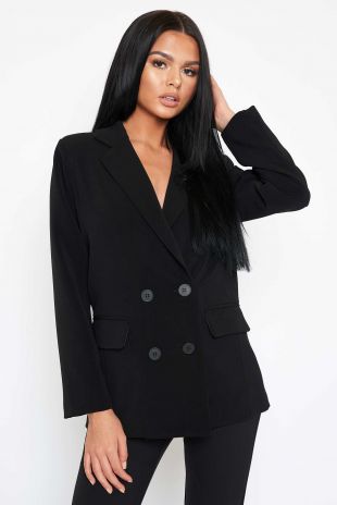 Double Breasted Woven Blazer