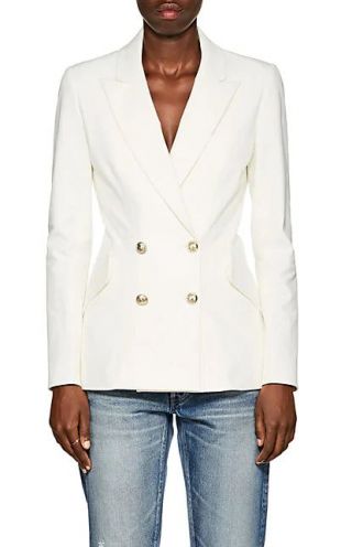 Cotton Double-Breasted Blazer
