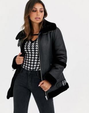 ASOS DESIGN - Manteau aviateur non tissé - Noir | ASOS