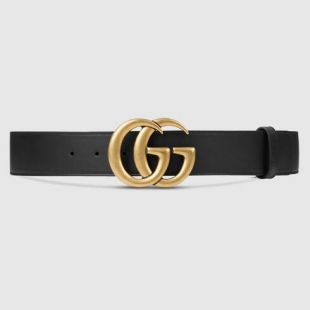 Leather Belt Double G Buckle