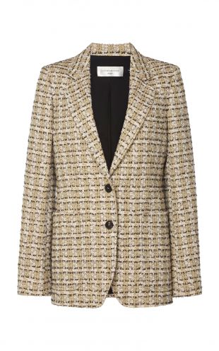Victoria Beckham Faye Cotton Blend Jacket worn by Victoria Beckham