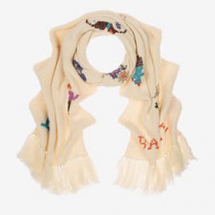 MENS WOOL SCARF IN BONE