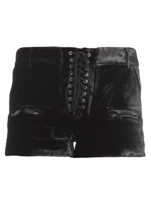 Velvet Lace Up Shorts