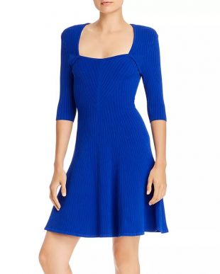 Ribbed Fit and Flare Dress