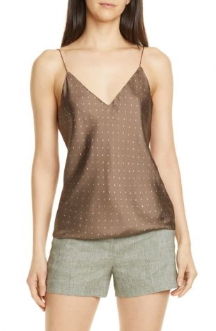 Optical Dot Silk Camisole