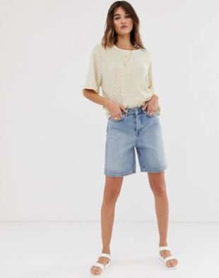 Selected Femme long line mom shorts