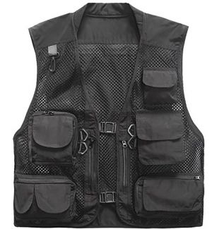 Marsway Outdoor Quick-Dry Fishing Vest Multi Pockets Mesh Vest Fishing Hunting Waistcoat Travel Photography Jackets
