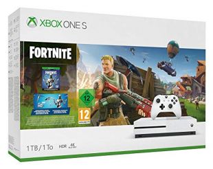 Microsoft Xbox One S - Consola de 1 TB, Color Blanco + Fortnite
