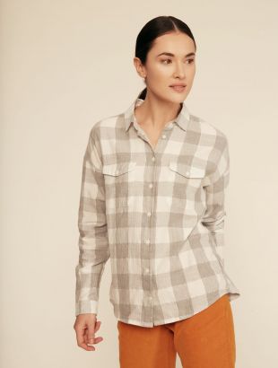 | Chemise à carreaux lurex