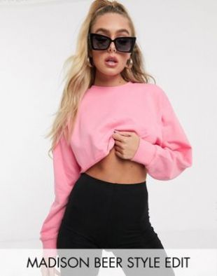 ASOS DESIGN - Sweat-shirt super court - Rose | ASOS