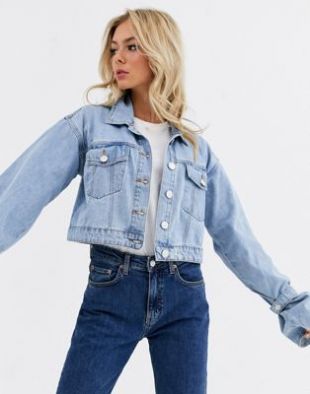 Glamorous - Veste en jean courte effet vieilli | ASOS