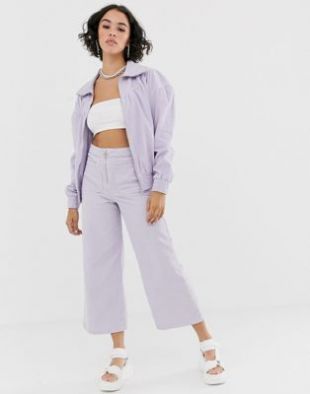 See You Never - Baby - Pantalon évasé en velours côtelé zippé devant