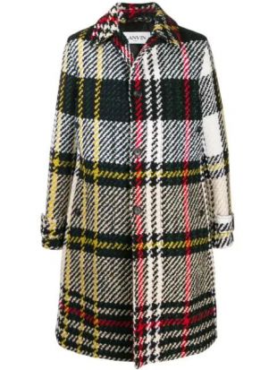 Checked single-breasted Coat